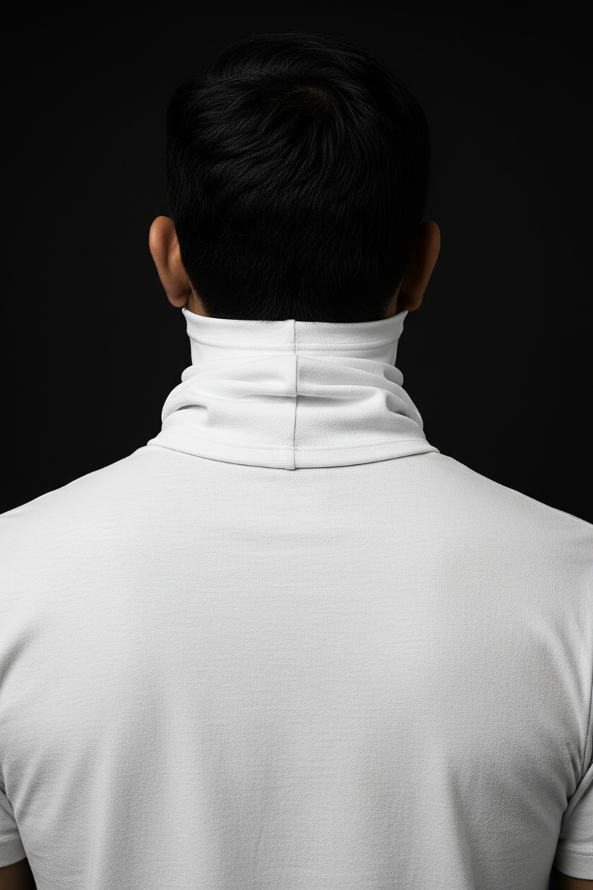 DASILEA Neck Bandana - White - Back View