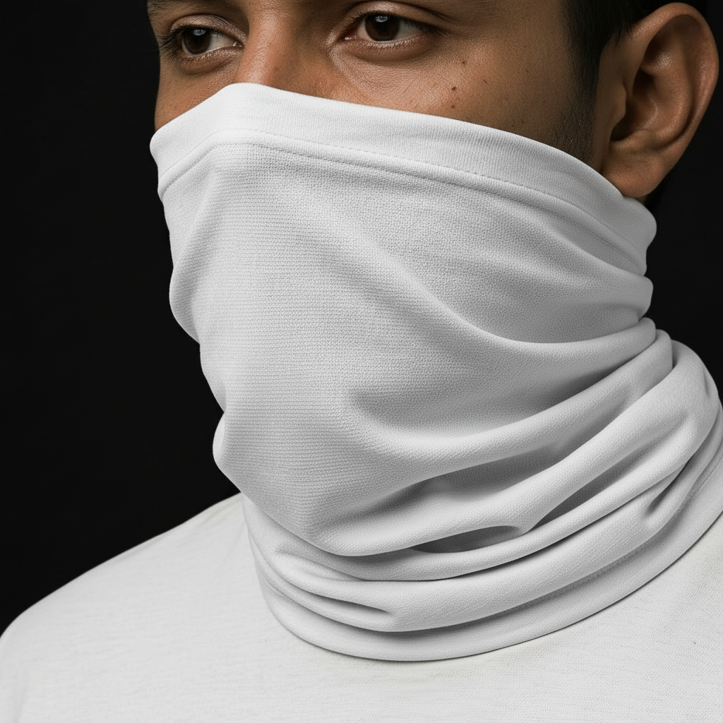 DASILEA Neck Bandana - White - Close-up