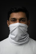 White Cotton Hosiery Neck Gaiter – Editorial